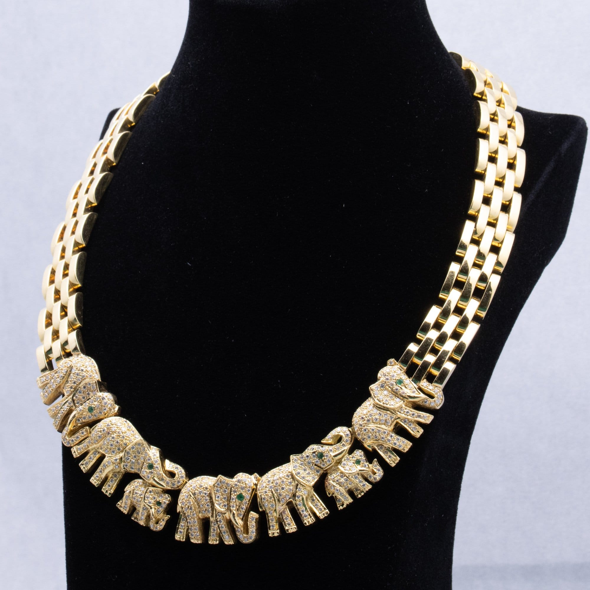 Diamond & Emerald Statement Necklace